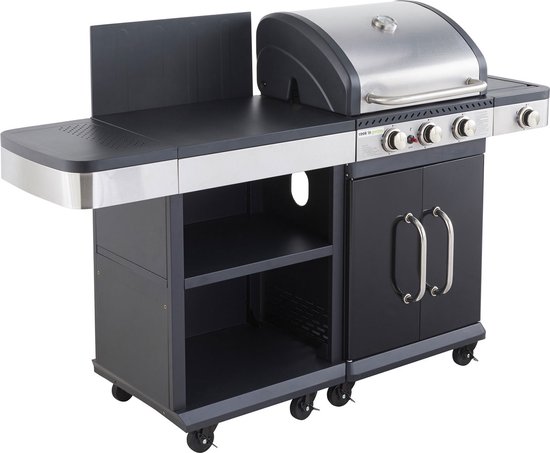 FIDGI 3: complete gasbarbecue met sideboard voor serieuze thuiskoks