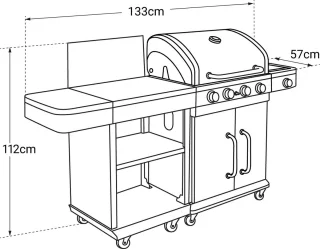 FIDGI 4 Gasbarbecue met dienblad