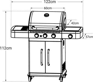 FIDGI Gasbarbecue 3 Branders 11,5kW