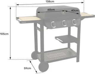Flavo 60 Gasbarbecue op Wagen