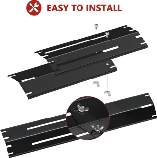 Flavourizer universele verstelbare BBQ-diffusorplaat 34-535 cm staal geëmailleerd
