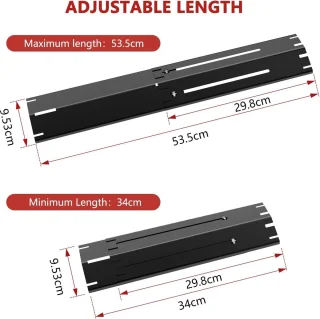 Flavourizer universele verstelbare BBQ-diffusorplaat 34-535 cm staal geëmailleerd