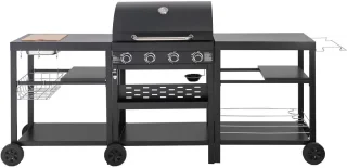 Gas BBQ 4 Branders Zwart 12 kW