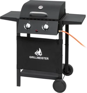 Gas BBQ Tafelmodel Zwart Met Zijbrander