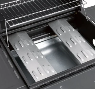 Gas BBQ Tafelmodel Zwart Met Zijbrander