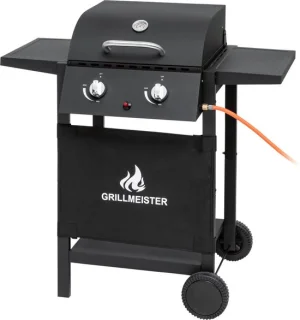 Gas BBQ Tafelmodel Zwart Met Zijbrander