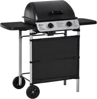 Gasbarbecue 2 branders zwart