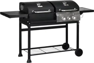 Gasbarbecue 5 branders zwart/zilver