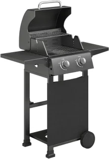 Gasbarbecue Grillwagen 2 branders - 5,4 kW - Zwart