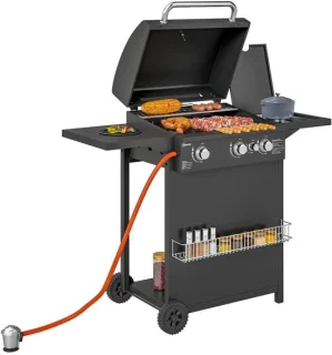 Gasbarbecue Grillwagen Zwart