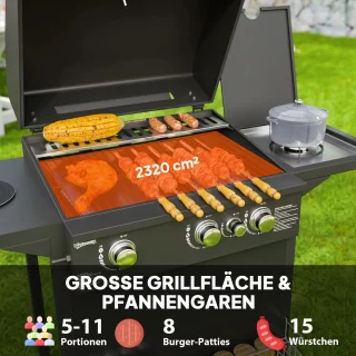 Gasbarbecue Grillwagen Zwart