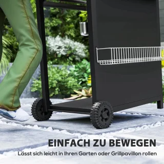 Gasbarbecue Grillwagen Zwart