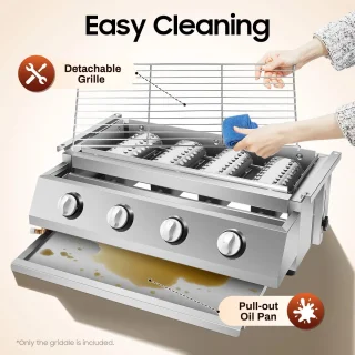 Gasbarbecue Luxe 4-kops draagbaar