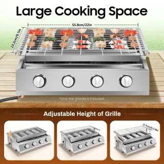 Gasbarbecue Luxe 4-kops draagbaar