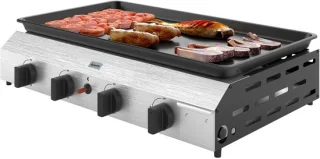 Gasgrill Tafelbarbecue 44 x 44,5 cm Zilver/Zwart
