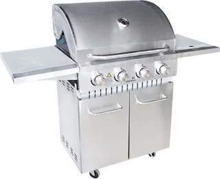 Grilluxe RVS gasbarbecue 4 branders