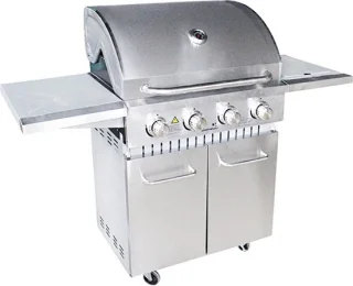 Grilluxe RVS gasbarbecue 4 branders