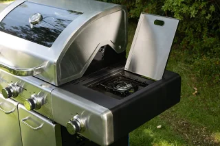 GrilluxePrime gasbarbecue 3 branders gietijzeren kookplaat