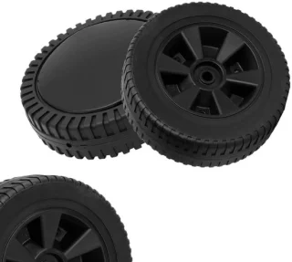 Grillwielen 18 cm - 2 stuks - kunststof - reserveonderdelen