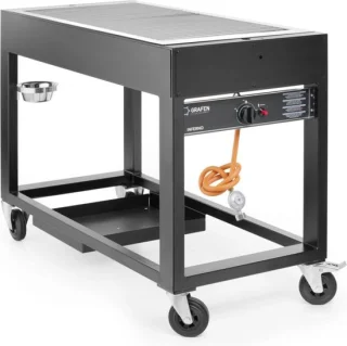 HENDI Gasbarbecue 10kW Zwart