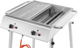 HENDI Gasgrill 2 Branders Roestvrij Staal 770x710x870 mm