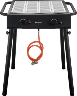 HENDI Gasgrill 2 branders zwart