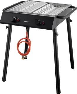 HENDI Gasgrill 2 branders zwart