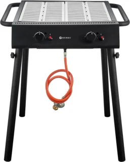 HENDI Gasgrill 2 branders zwart