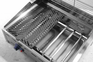 HENDI Green Fire barbecue 2 branders gietijzeren bakplaat