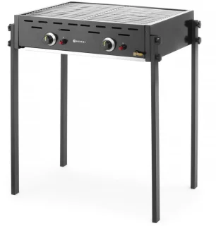 HENDI Roast-Master Pro gasgrill dubbele branders zwart