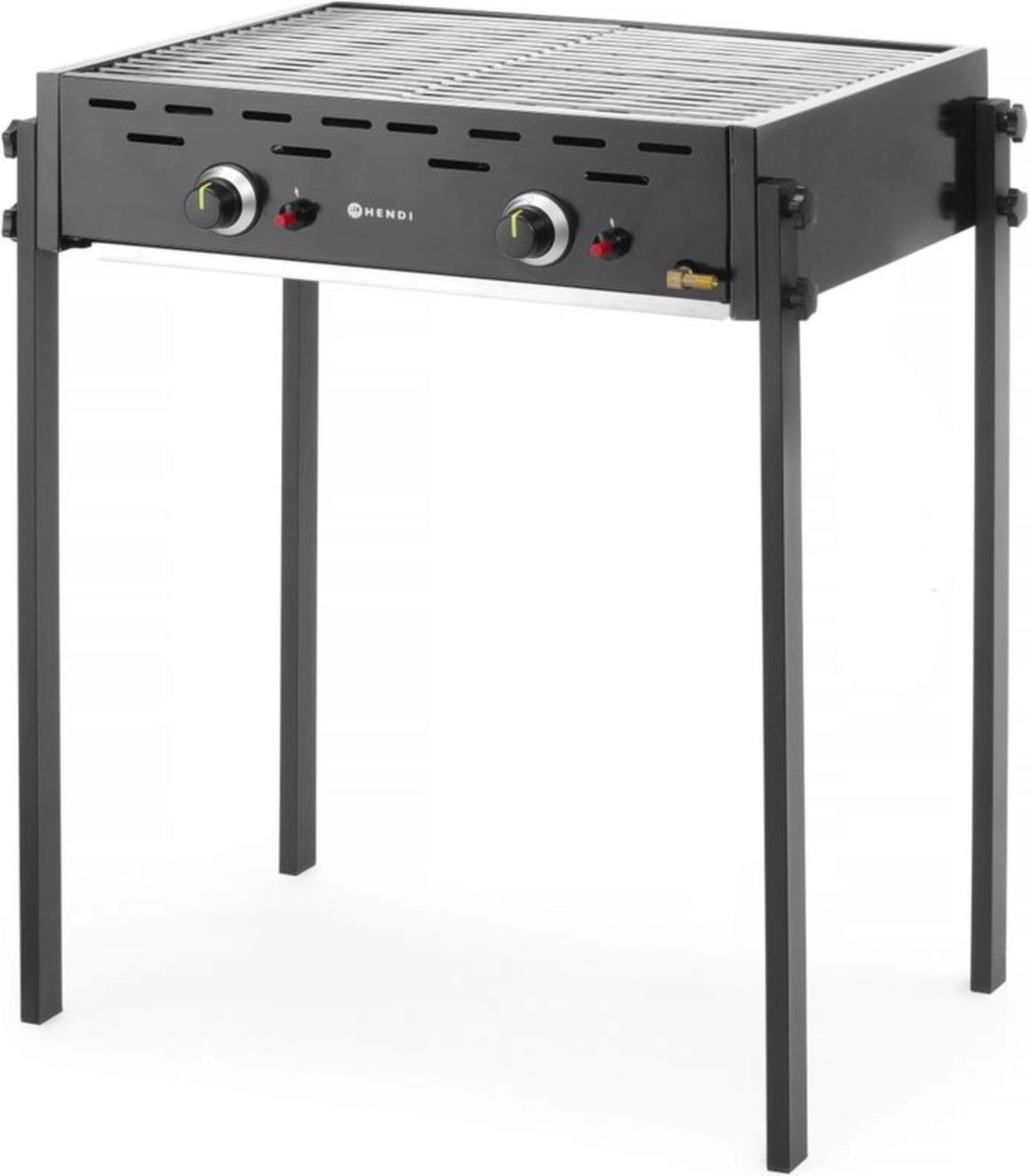 Wat vinden we goed aan de HENDI Roast-Master Pro gasgrill dubbele branders zwart