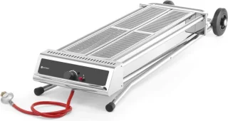 HENDI Roestvrijstalen barbecue 7,5kW inklapbaar verrijdbaar