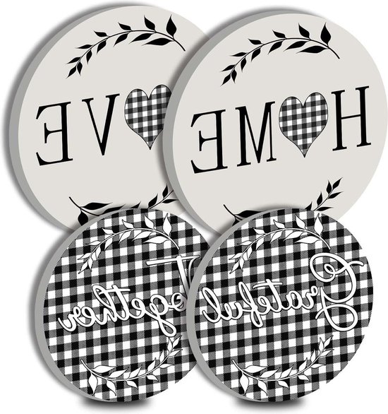HOME LIEFDE Ronde Metalen Kookplaat Covers 4-delig