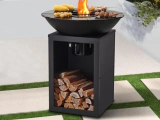 IGNOS Barbecue Plancha Brasero Zwart