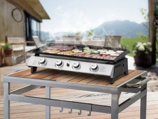 Jolly Plancha Gas BBQ 4 Branders 10 kW Grijs