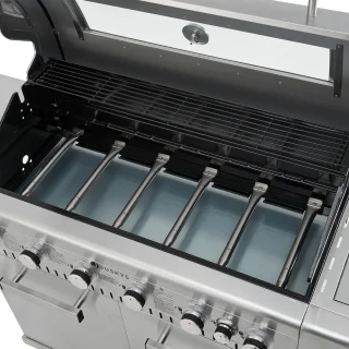 Juskys BBQ Minnesota 7-Pits RVS Gasgrill