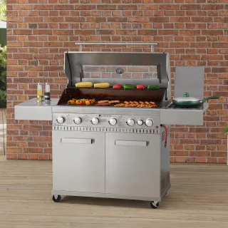 Juskys BBQ Minnesota 7-Pits RVS Gasgrill