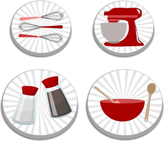 Keukengerei 4-Delige Ronde Metalen Kookplaat Covers