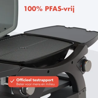 KitchenBrothers Gas BBQ 2 Branders Staand & Tafelmodel Zwart