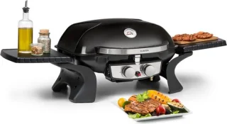 Klarstein Parforce Duo Gasbarbecue 2 Branders RVS Zwart