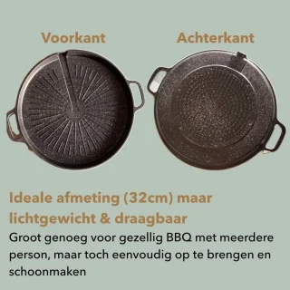 Koreaanse BBQ Grillpan Set (Ø32 cm)