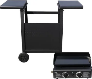 MALA gasbakplaat 2 branders 5kW met wagen