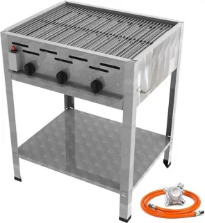 Meister Solide RVS Gas BBQ met Onderstel 12 kW