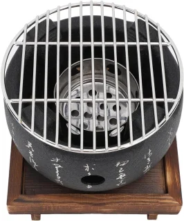 Mini Draagbare Japanse Houtskool BBQ - Ronde Tafelgrill