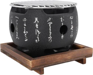 Mini Draagbare Japanse Houtskool BBQ - Ronde Tafelgrill
