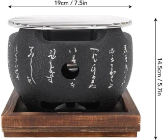 Mini Draagbare Japanse Houtskool BBQ - Ronde Tafelgrill