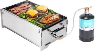 Omgoods draagbare gasgrill camping grill