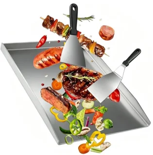 Omgoods roestvrijstalen grillplaat