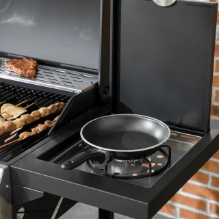 Outsunny Gasbarbecue RVS Zwart