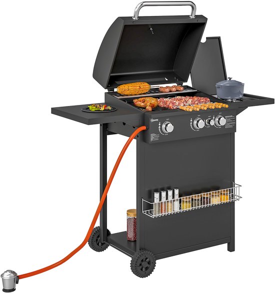 Outsunny Gasbarbecue Staal Zwart review